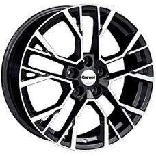 Carwel Камак 18x7.0 5x114.30 ET 40 CB64.10 ЛитойxЧерный глянцевый с полированной лицевой поверхностью