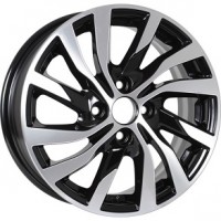 KDW KD1546 (15_Vesta) R15x6 4x100 ET50 CB60.1 Black_Front_Polished (КС882)