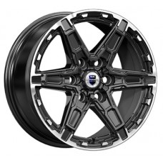 КиК R18x8 6x139.7 ЕТ42 CB75.1 Дистрикт Черный с полированным ободом