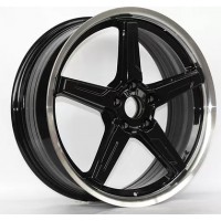 RST R19x7.5 5x108 ЕТ46 CB63.3 R149FF Черный с полированным ободом