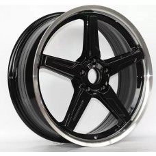 RST R19x7.5 5x108 ЕТ46 CB63.3 R149FF Черный с полированным ободом