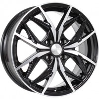Скад Асти 16x6.5 4x100 ET 50 CB60.10 Черный с полированной лицевой поверхностью