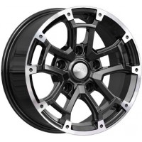 Скад Барахас 16x7.0 5x139.70 ET 15 CB98.50 Черный с полированной лицевой поверхностью