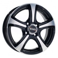 Tech Line 405 14x5.0 4x98 ET 35 CB58.60 Черный с полированной лицевой поверхностью