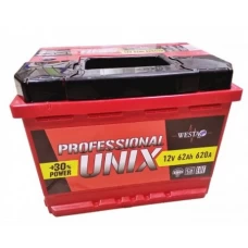 Аккумулятор 6СТ-62 UNIX PROFESSIONAL НИЗКИЙ ОП