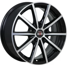 Alcasta M61 17x7.0 5x114.30 ET 37 CB66.60 Черный с полированной лицевой поверхностью