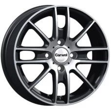 Carwel Лада 14x5.5 4x98 ET 35 CB58.50 ЛитойxЧерный с полированной лицевой поверхностью