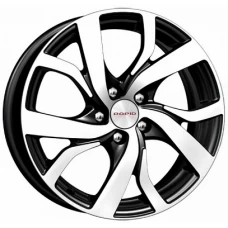 КиК Палермо 15 / 6.0J PCD 5x100.0 ET 45.00 ЦО 67.10 Черный с полированной лицевой поверхностью