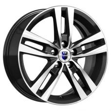 КиК Rassvet KC868 16 / 6.5J PCD 5x114.3 ET 38.00 ЦО 67.10 Черный глянцевый с полированной лицевой поверхностью