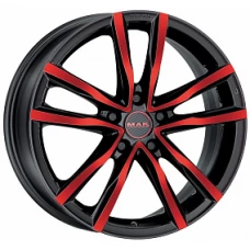 MAK Milano 17x7.0 5x114.30 ET 40 CB76 ЛитойxЧерный с красной лицевой поверхностью