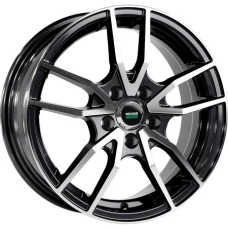 Megami MGM-20 15x6.0 5x100 ET 38 CB57.10 ЛитойxЧерный с полированной лицевой поверхностью
