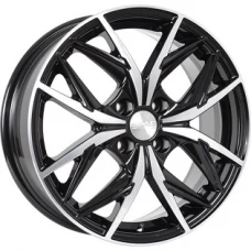 Скад Асти 16x6.5 4x100 ET 45 CB67.10 Черный с полированной лицевой поверхностью