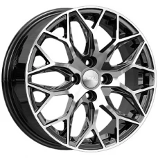 Скад Фабиан 16x6.0 4x100 ET 45 CB60.10 ЛитойxЧерный с полированной лицевой поверхностью