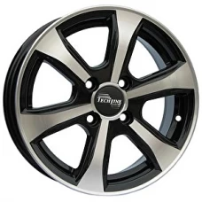 Tech Line 408 14 / 5.5J PCD 4x100.0 ET 43.00 ЦО 60.10  Черный с полированной лицевой поверхностью