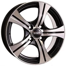 Tech Line 410 14x5.5 4x98 ET 32 CB58.60 Черный с полированной лицевой поверхностью