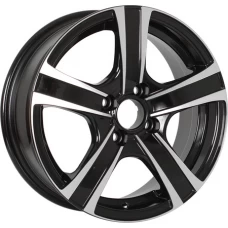 Tech Line 539 15 / 6.0J PCD 4x100.0 ET 40.00 ЦО 60.10  Черный с полированной лицевой поверхностью